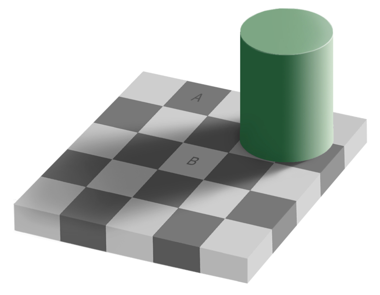 Grey Square Optical Illusion